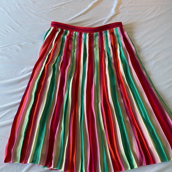 J. Crew Sunburst Skirt pleated midi in watermelon - Picture 9 of 11